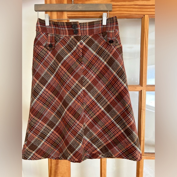 H & M Plaid A line Skirt size 8 - Picture 1 of 6